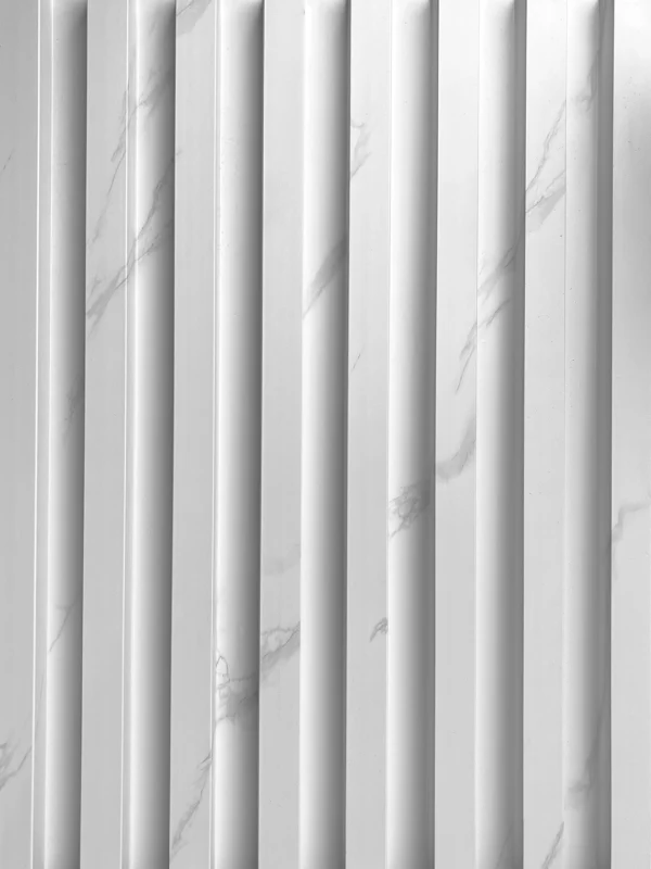 White Marble Slat Wall - Image 3